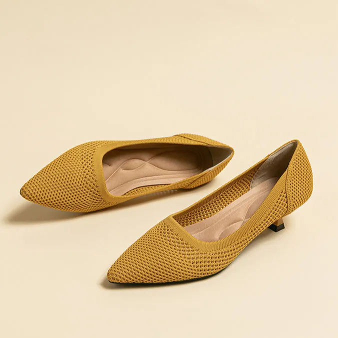 Breathable Hollow Knitting Foot Cover Women's Stiletto Pointed Casual Single Shoes