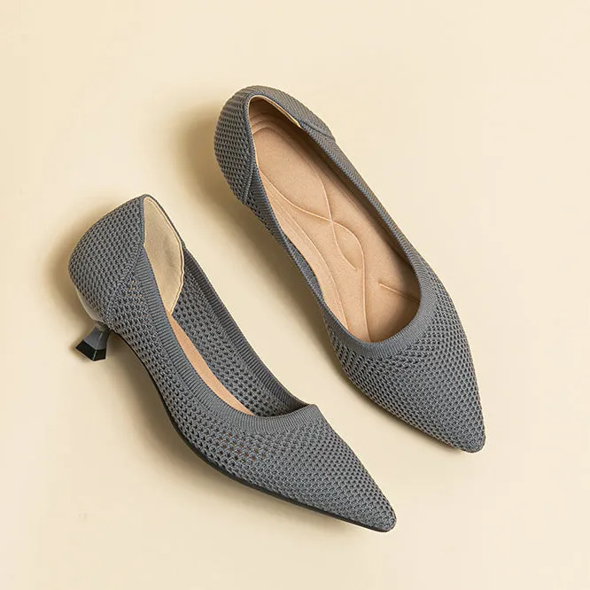 Breathable Hollow Knitting Foot Cover Women's Stiletto Pointed Casual Single Shoes