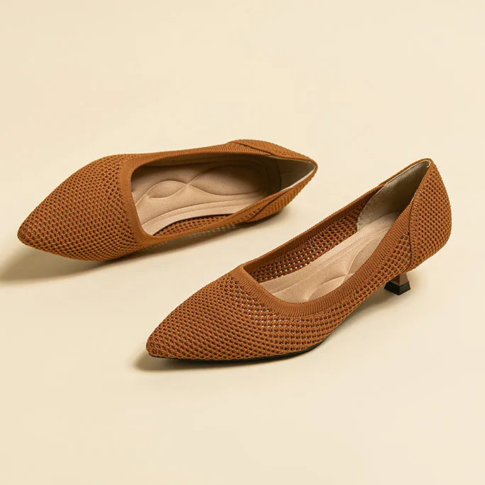 Breathable Hollow Knitting Foot Cover Women's Stiletto Pointed Casual Single Shoes