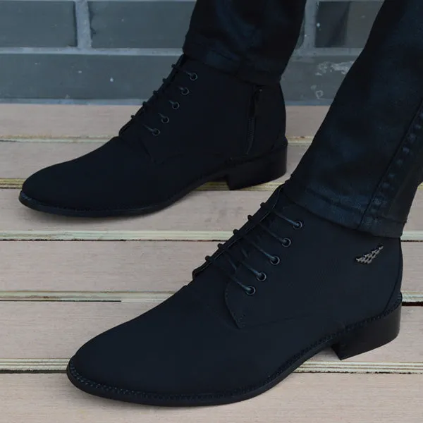 Fashion Business Casual Leather Shoes Men's Pointed Toe Short  Martin Boots | Brodtica.com