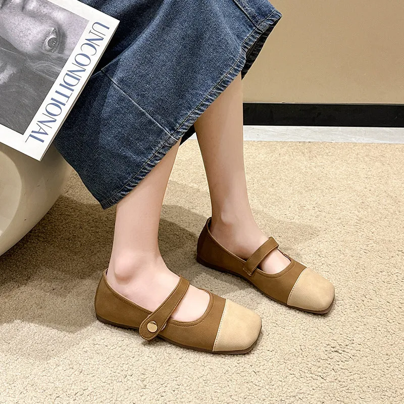 Fashion Mary Jane shoes one-button loafers