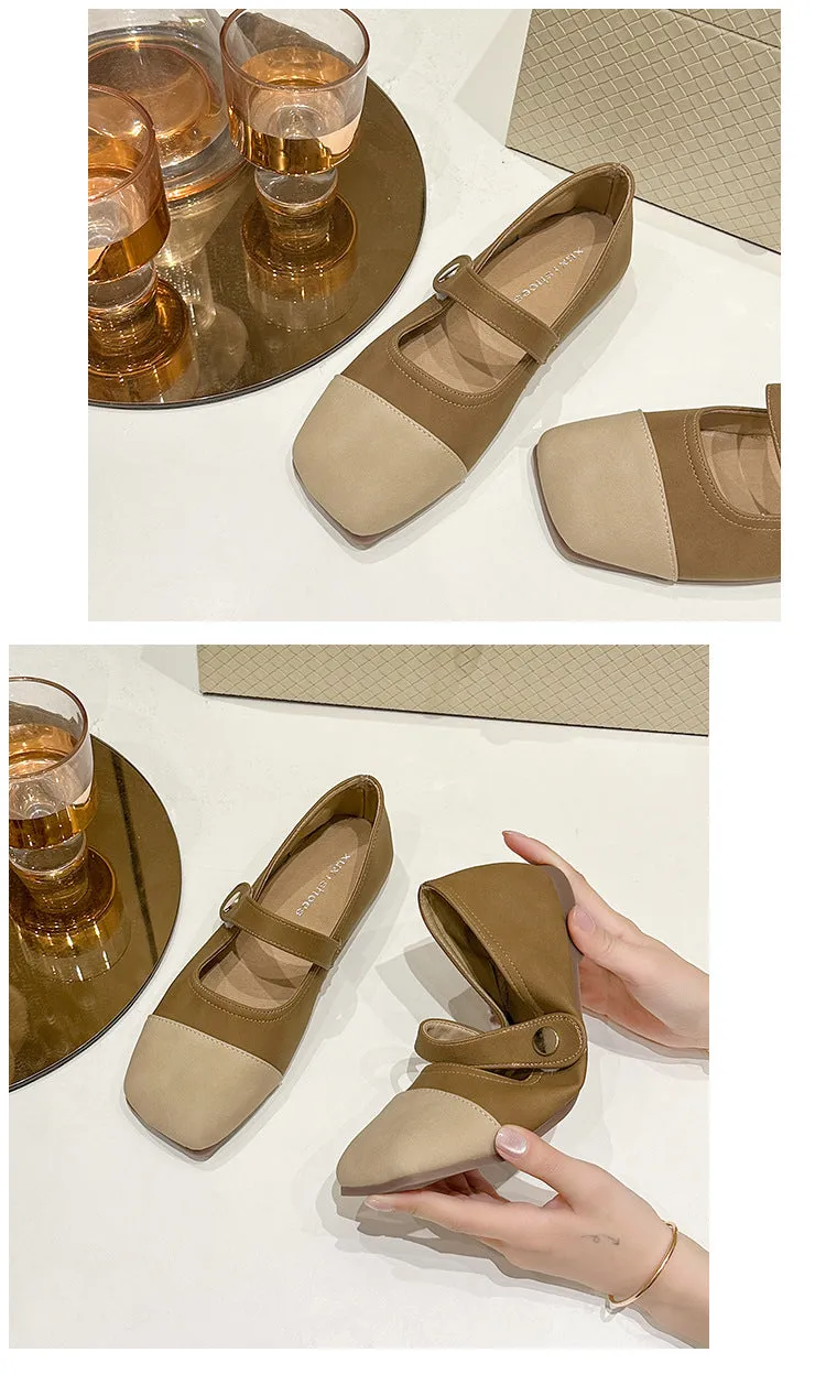 Fashion Mary Jane shoes one-button loafers