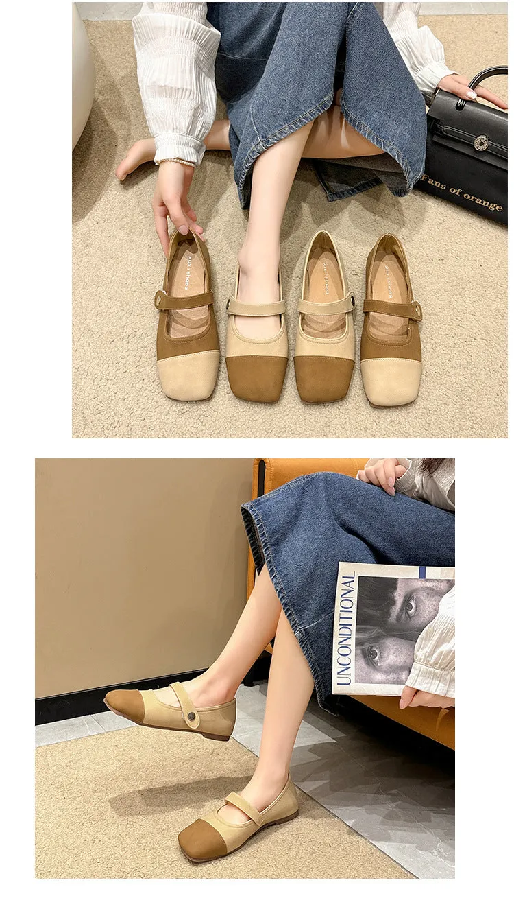 Fashion Mary Jane shoes one-button loafers