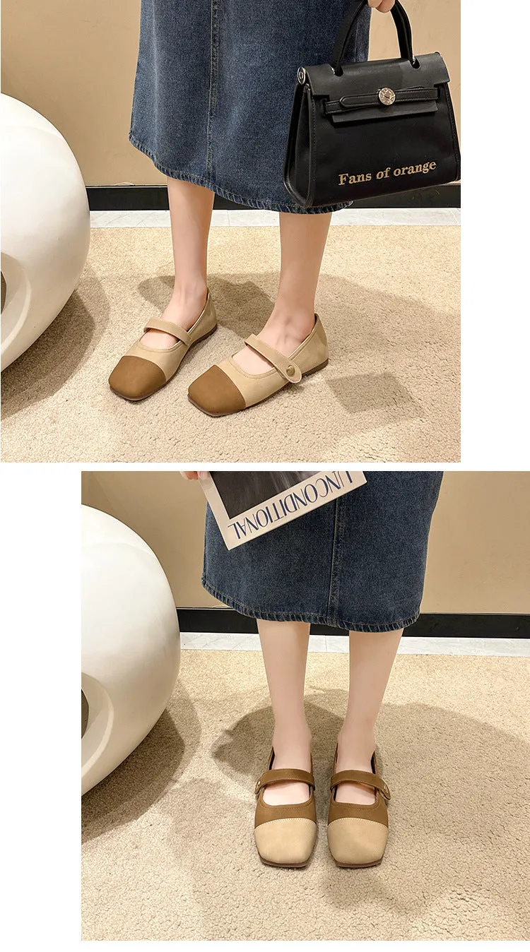 Fashion Mary Jane shoes one-button loafers
