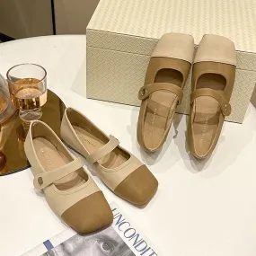 Fashion Mary Jane shoes one-button loafers
