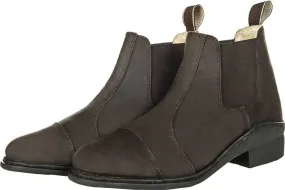HKM Jodhpur Boots Wax Faux Fur Lining With Elastic