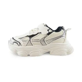 Kids' Chunky Sneakers – 128 White Lightweight Shoes