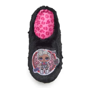L.O.L. Surprise! Girls Slippers, Sequins Patch Clog Slip-On, Little Girl Slipper, Black, 13 Little Kid