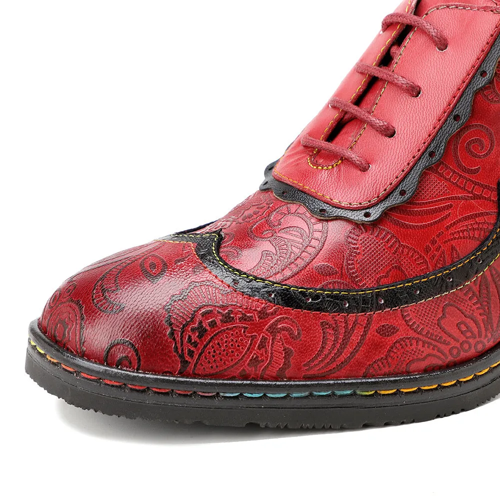 Retro Hand-painted Ethnic Style High Heels Women's Shoes