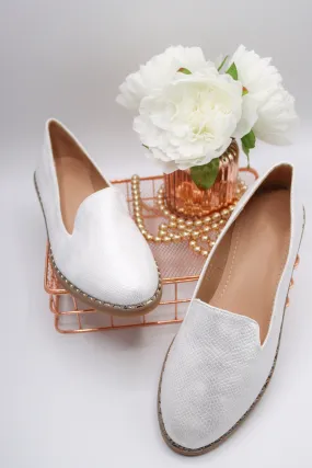 Tory Mock Loafers Shoes (White)