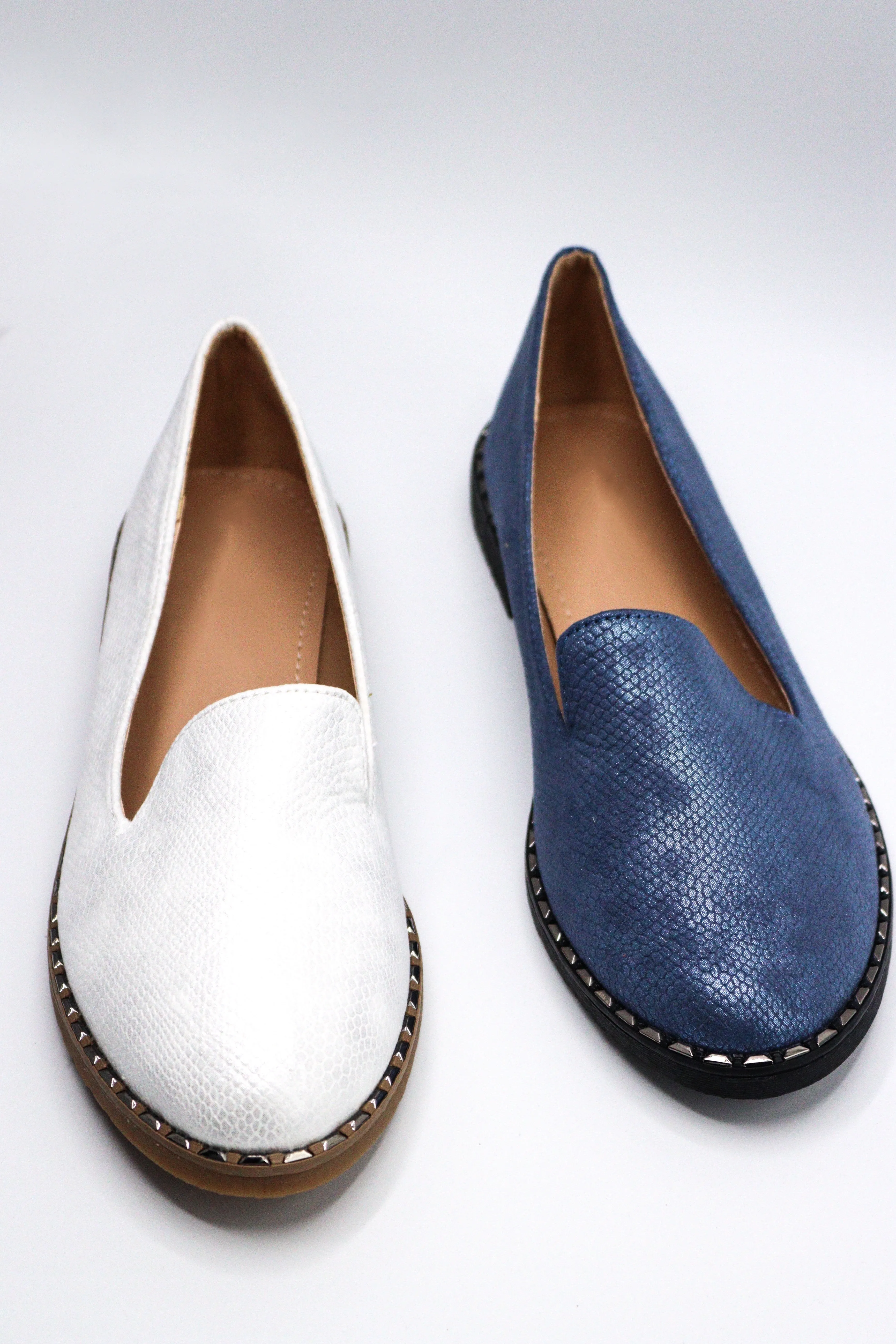Tory Mock Loafers Shoes (White)