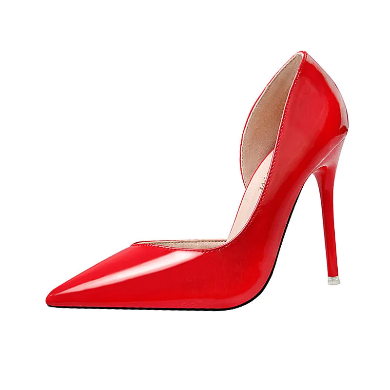 Women's high heels, slim heels, high heels, shallow mouthed pointed black high heels, banquet, professional parties, wedding shoes